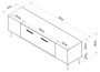 Hanah Home Soporte de TV Antracita y Plata
